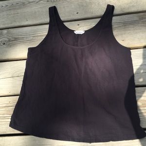 Cropped tank by Lacausa in faded black